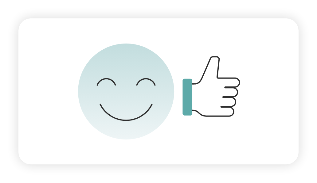 Grafik von Smiley und Daumenhoch