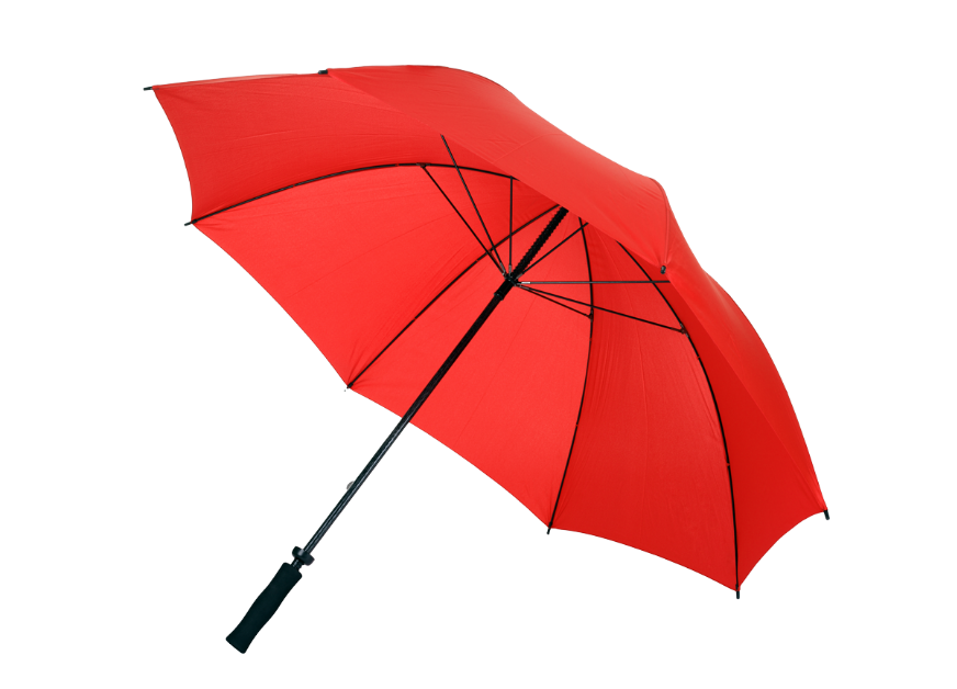 roter Regenschirm