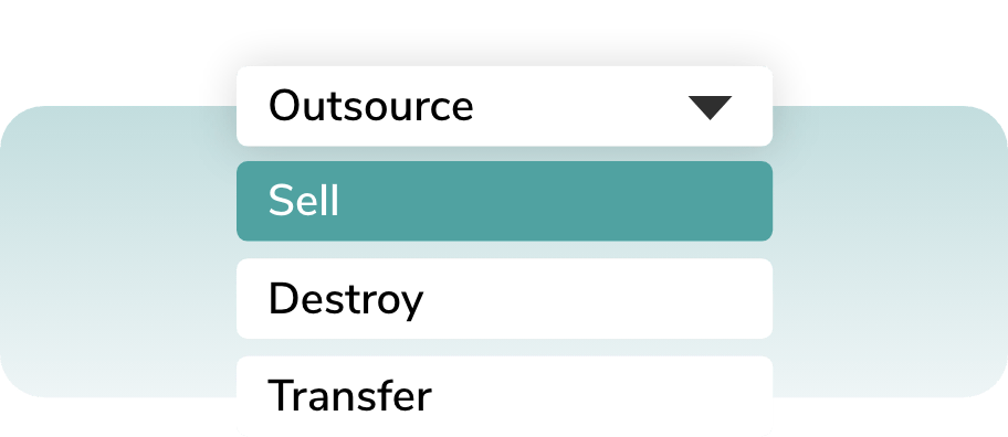Graphic. Shows the possibility of selling, destroying or transferring a find.